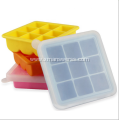 Custom silicone ice cube mold with lids